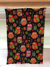Load image into Gallery viewer, Heavenly Plush Minky Fleece Owl on Luxe Lime Dimple Dot